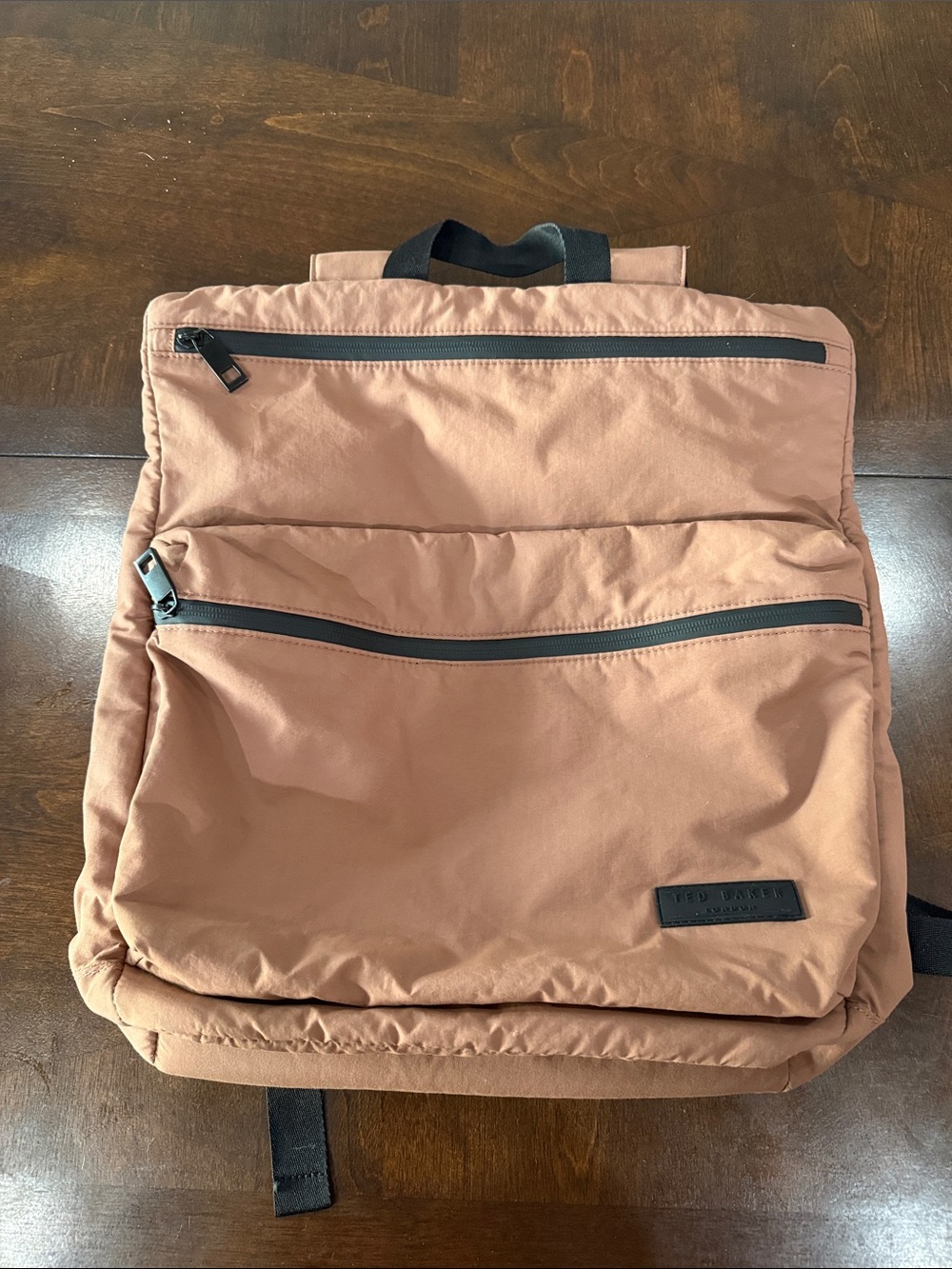 Ted Baker Mens Crayve Paper Touch Nylon Backpack Tan